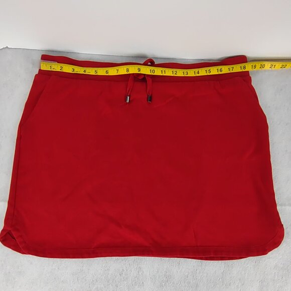 Croft & Barrow Women’s XL Red Cotton Skort Elastic Drawstring Waist Pockets - Picture 5 of 9